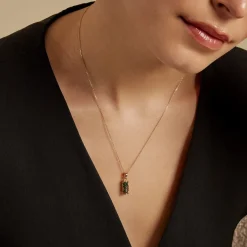 Hot Histoire d'Or Pendentif Kauai Plaque Or Jaune Agate plaque or jaune agate vert