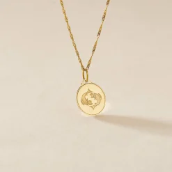 Discount Histoire d'Or Pendentif Lamie Zodiaque Or Jaune