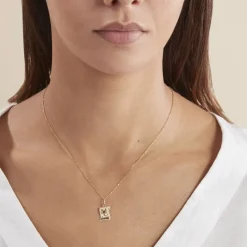 Hot Histoire d'Or Pendentif Lamie Zodiaque Parchemin Or Jaune