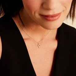 Histoire d'Or Pendentif Lettre P Or Jaune Oxyde* Pendentifs|Pendentifs