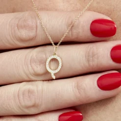 Histoire d'Or Pendentif Lettre Q Or Jaune Oxyde