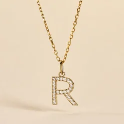 Histoire d'Or Pendentif Lettre R Or Jaune Oxyde* Pendentifs|Pendentifs