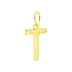 Discount Histoire d'Or Pendentif Lettre T Or Jaune Oxyde