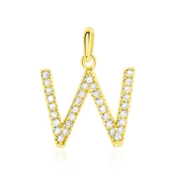 Discount Histoire d'Or Pendentif Lettre W Or Jaune Oxyde