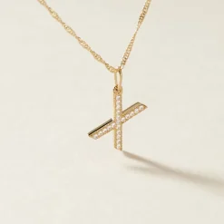 Histoire d'Or Pendentif Lettre X Or Jaune Oxyde* Pendentifs|Pendentifs