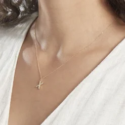 Histoire d'Or Pendentif Lettre X Or Jaune Oxyde* Pendentifs|Pendentifs