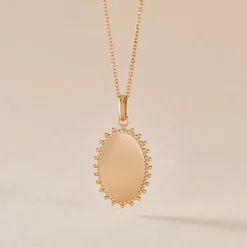 Histoire d'Or Pendentif Linette Plaque Or Doré* Bijoux Personnalisés|Pendentifs