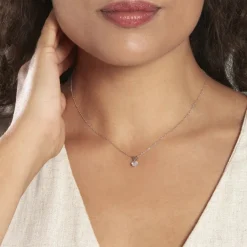 Histoire d'Or Pendentif Mabila Or Blanc Oxyde De Zirconium* Pendentifs|Pendentifs