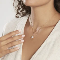 Histoire d'Or Pendentif Martyna Or Jaune Perle De Culture or jaune perle blanche