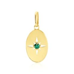 Histoire d'Or Pendentif Melchior Or Jaune Emeraude* Pendentifs|Pendentifs
