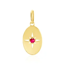 Hot Histoire d'Or Pendentif Melchior or jaune rubis