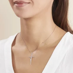 Hot Histoire d'Or Pendentif Nessahae Argent Blanc