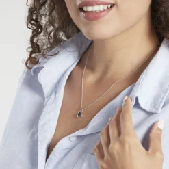 Histoire d'Or Pendentif Prudencia Or Blanc Saphir* Pendentifs|Pendentifs