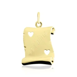 Histoire d'Or Pendentif Sirona Parchemin Message Or Jaune* Bijoux Personnalisés|Pendentifs