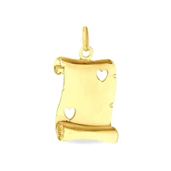 Histoire d'Or Pendentif Sirona Parchemin Message Or Jaune* Bijoux Personnalisés|Pendentifs