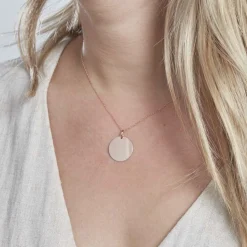 New Histoire d'Or Pendentif Sirona Pastille Gravable Or Rose