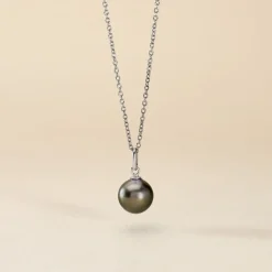 Discount Histoire d'Or Pendentif Syana Or Blanc Perle De Culture De Tahiti or blanc perle nacre noire