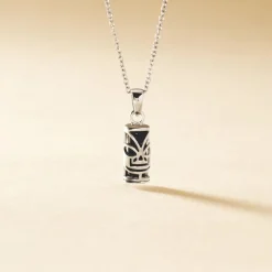 Histoire d'Or Pendentif Tiki Argent Blanc Onyx* Pendentifs|Pendentifs