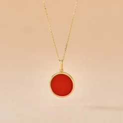 Outlet Histoire d'Or Pendentif Ultane Or Jaune Corail or jaune corail corail