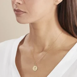 Histoire d'Or Pendentif Vierge Rond Or Jaune