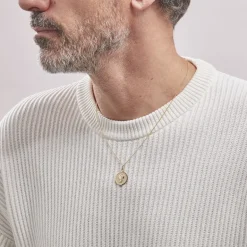 Histoire d'Or Pendentif Vierge Rond Or Jaune