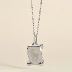 Histoire d'Or Pendentif Zodiaque Parchemin Argent Blanc* Bijoux Personnalisés|Pendentifs