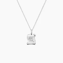 New Histoire d'Or Pendentif Zodiaque Parchemin Argent Blanc