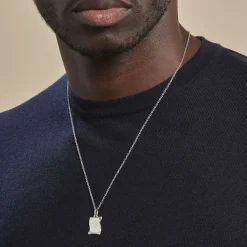 Discount Histoire d'Or Pendentif Zodiaque Parchemin Argent Blanc