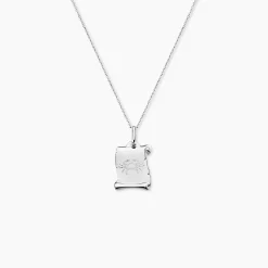 New Histoire d'Or Pendentif Zodiaque Parchemin Argent Blanc