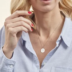 Sale Histoire d'Or Pendentif Zodiaque Rond Argent Blanc