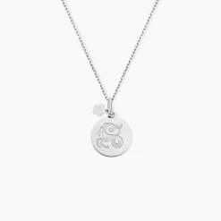 Sale Histoire d'Or Pendentif Zodiaque Rond Argent Blanc