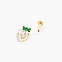 New Histoire d'Or Piercing Beppe Or Jaune Oxyde De Zirconium