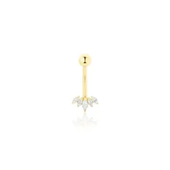 Clearance Histoire d'Or Piercing Darby Or Jaune Oxyde De Zirconium