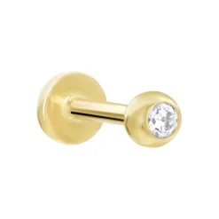 Histoire d'Or Piercing De Labret Or Jaune Acanta Oxyde De Zirconium* Piercings|Autres Bijoux