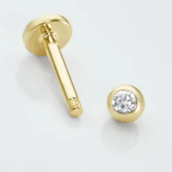 Histoire d'Or Piercing De Labret Or Jaune Acanta Oxyde De Zirconium* Piercings|Autres Bijoux