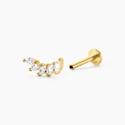 Discount Histoire d'Or Piercing D'hélix Alicante Acier Jaune Cristal