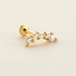 Discount Histoire d'Or Piercing D'hélix Alicante Acier Jaune Cristal