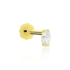 Hot Histoire d'Or Piercing D'oreille Or Jaune Albiza Oxyde De Zirconium
