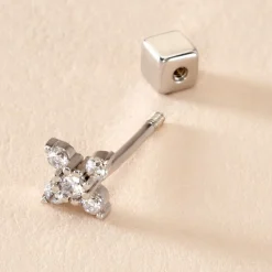 Best Histoire d'Or Piercing D'oreille Unitaire Argent Galihya Oxydes De Zirconium