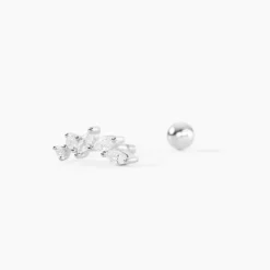 Histoire d'Or Piercing D'oreille Unitaire Nara Argent Blanc Oxyde De Zirconium* Boucles D'Oreilles|Piercings D'Oreilles