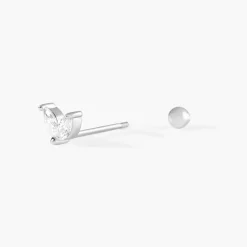 Histoire d'Or Piercing D'oreille Unitaire Argent Blanc Enyo Oxyde De Zirconium