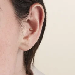 Histoire d'Or Piercing D'oreilles Unitaire Acier Doré Piia Oxyde De Zirconium* Piercings|Autres Bijoux