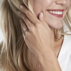 Discount Histoire d'Or Solitaire Accompagné Laetitianne Or Blanc Diamant Synthétique