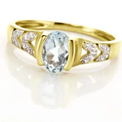 Histoire d'Or Solitaire Laetitienne Or Jaune Topaze Oxydes* Bagues|Bagues Avec Pierre