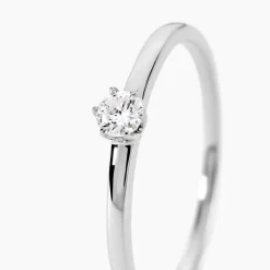 Histoire d'Or Solitaire  Natalia Platine Blanc Diamant