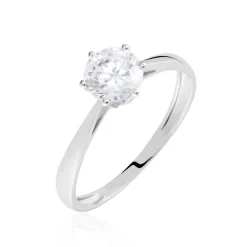 Clearance Histoire d'Or Solitaire Or Blanc Laurian Oxyde De Zirconium Blanc or blanc oxyde