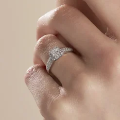 New Histoire d'Or Solitaire Or Blanc  Princessa Diamant Synthetique