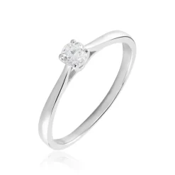 Histoire d'Or Solitaire  Victoria Platine Blanc Diamant* Bagues|Bagues Avec Pierre